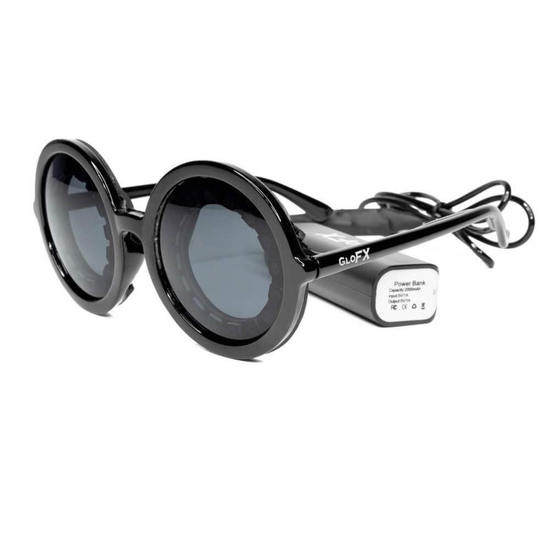 GloFX Programmable LED Glasses - 350 Full Color Modes - USB Rechargeable Light Up Glasses for Edm Music Festival Rave Party Dance Performance Cosplay Costume - Image 5
